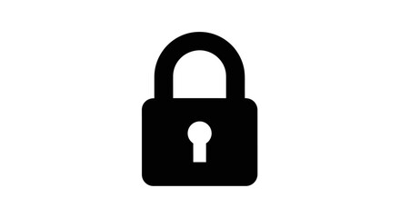 Naklejka premium Black Padlock with Keyhole.