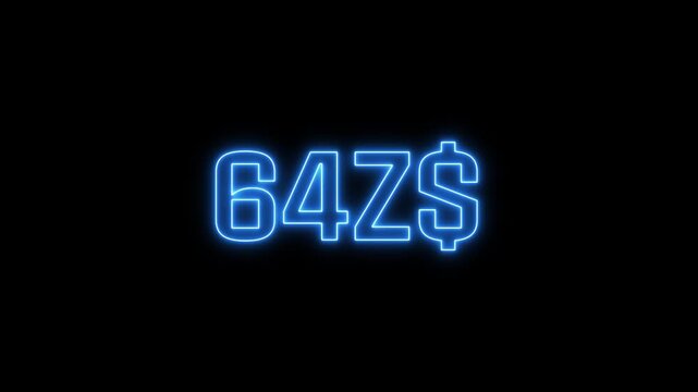 Digital Rise of Zimbabwean Dollar: Animated Count-Up Sequence from 0 to 900 Z$ for Modern Finance Visuals
