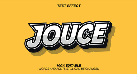 Juice comic editable 3D text effect bold cartoon typography style vector template modern headline design © Honey!
