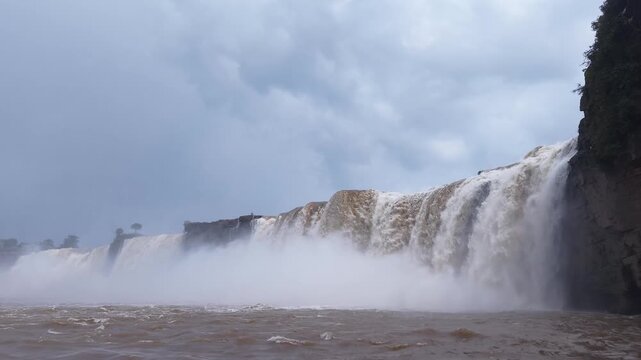 Aerial View of Chitrakote Waterfalls Chhattisgarh India