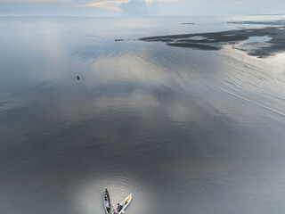 Fishermen with small boats and simple equipment have been fishing since early morning, near the mouth of the Payeti River, directly facing the Waingapu sea  © HeinrichDengi