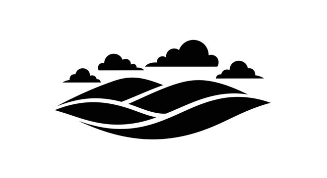 Rolling Hills and Cloudy Sky.