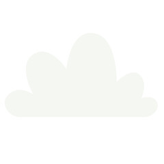 Simple White Cloud Icon