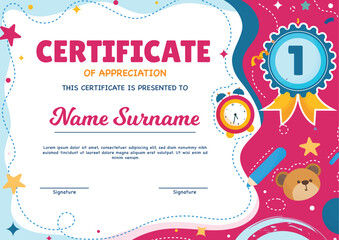 Most Improved Student Award with Bright Modern Graphics © Thakur Vijay Singh