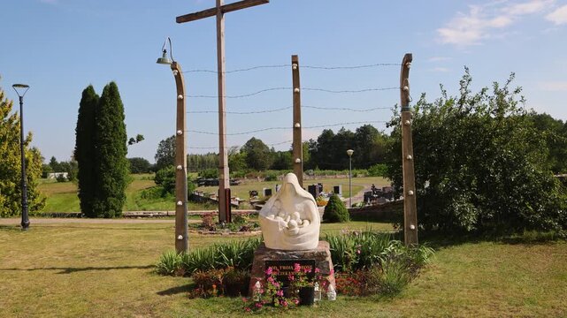 Monument in Basilica of the Holy Trinity and St Anne in Prostyn village near Treblinka extermination camp