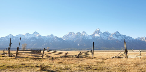 Fototapeta premium The landscape of Grand Teton National Park, USA.