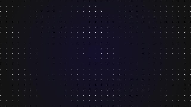 Abstract Geometric Dots Grid on Dark Blue Background, Digital Pattern
