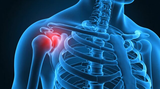 Shoulder joint pain scan.