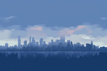 Fototapeta premium Skyline city architecture landscape.