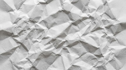 Obraz premium Abstract crumpled paper texture background, close-up of white wrinkled paper with shadows and highlights