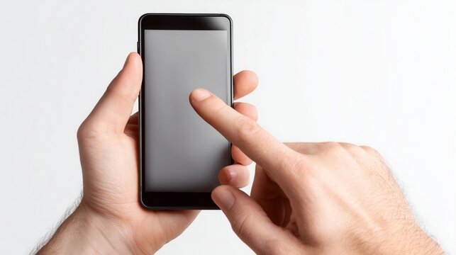 Un dedo se&ntilde;ala la pantalla de un smartphone