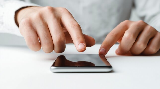 Un dedo se&ntilde;ala la pantalla de un smartphone