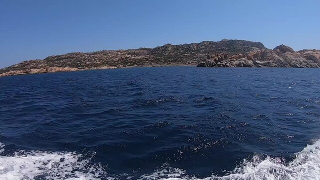 View of the Island of Budelli, Maddalena Archipelago, Sardinia, Italy