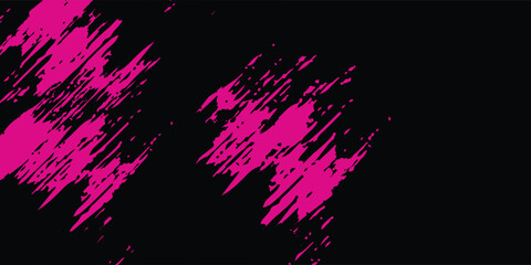 Black pink brush pattern car sticker, banner, sporty abstract lines, black pink color combination. vector grunge pattern eps10 © skylar