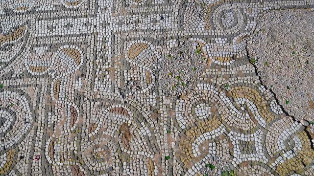 Ancient Floor Mosaic in Kos, Greece