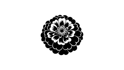 Elegant black and white floral silhouette design for decor and crafts