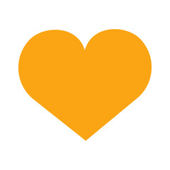 シンプルで様々なシーンに使いやすいハート_きいろ