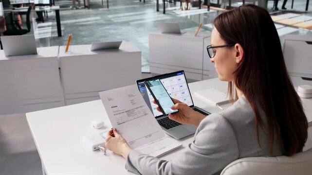 Data Analyst Takes Phone Photo Of Document