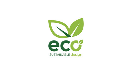Eco Friendly Concept with Green Leaves and Sustainable Design Elements