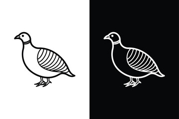 Fototapeta premium Partridge vector icon graphic isolated sketch illustration on white background.