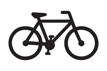Fototapeta premium Bicycle icon in minimal silhouette style