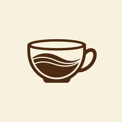 Obraz premium Simple Coffee Cup Illustration Design Element 2.