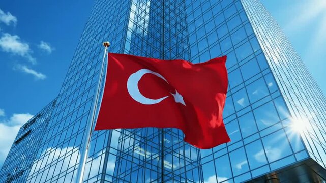 turkish flag on the roof