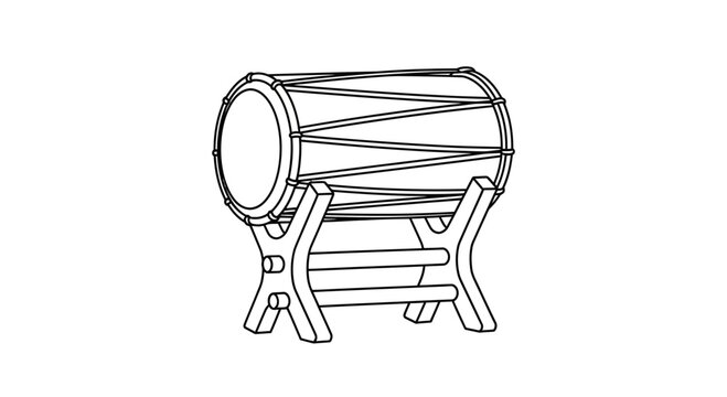 Drum Musical Instrument on Stand.