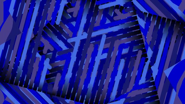 Blue Abstract Geometric Pattern Background.