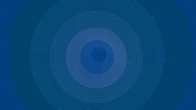 Blue Background Radial Pattern Animation Loop.