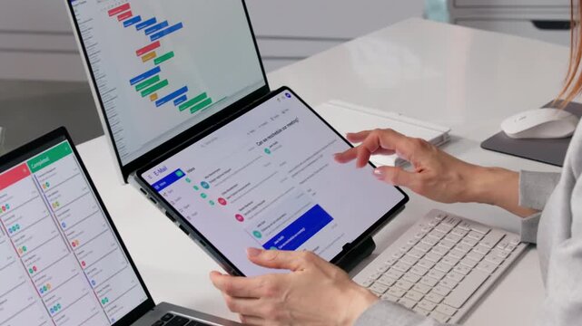 Project Manager Reviews Emails