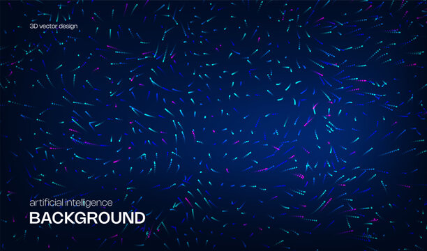 Scientific medical research biotechnology blue background with bio health ai technology for banner template. Concept futuristic with abstract network for neural digital science design.