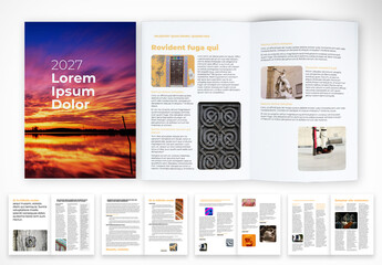 Sunset Editorial Brochure Layout