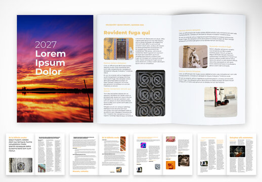 Sunset Editorial Brochure Layout