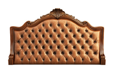 Upholstered Headboard - Elegant Upholstered Headboard for Adding Comfort and Style to Beds in Bedrooms and Guest Rooms Isolated on White Background