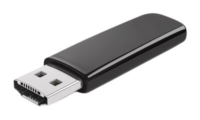 USB Rechargeable Flashlight Isolated on White Background - Rechargeable LED Flashlight