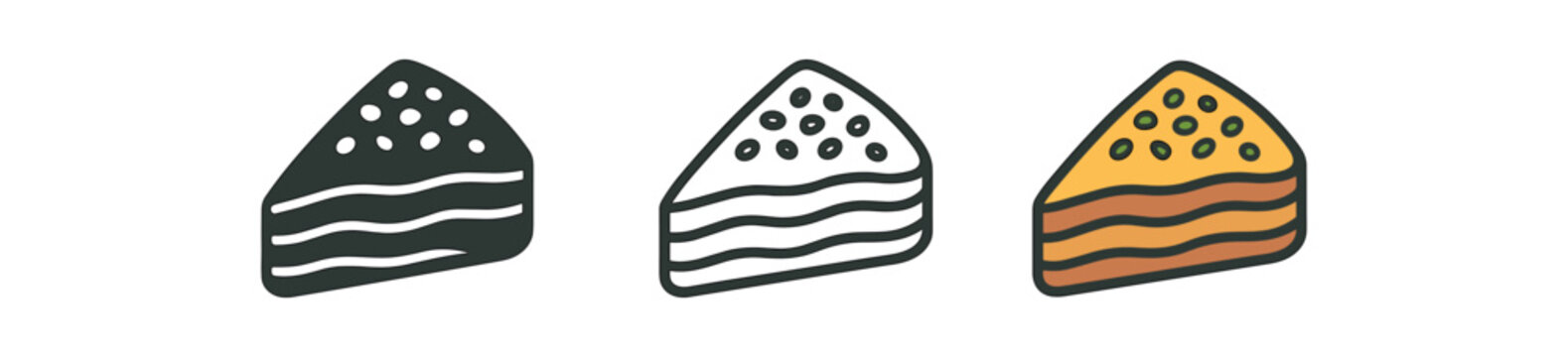 international food Turkish baklava slice