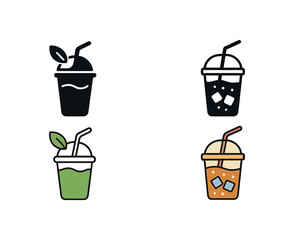 healthy vs unhealthy food fresh smoothie and sugary drink