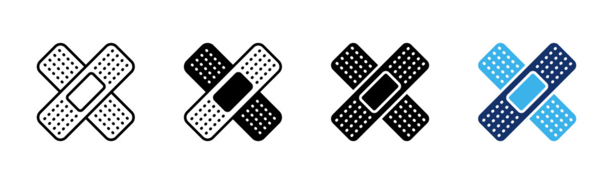 Bandage Plaster icon set multiple style collection