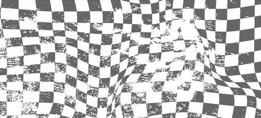 Naklejka premium Checkered flag wave on white background design for sport race championship vector illustration.