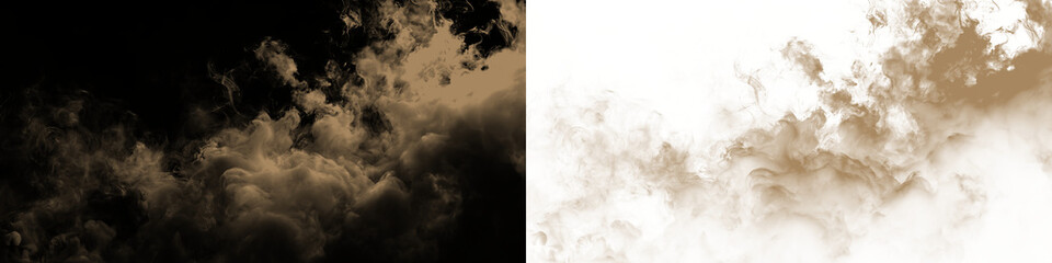 Fototapeta premium Sand, dust, brown, natural, smoke realistic dust PNG with brown sandstorm cloud and textured explosion. This PNG Overlay is transparent, ideal for desert scenes, pollution or storm effects.