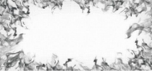 Fototapeta premium Black and white pixelated border design