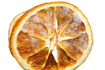 Moldy Orange Slices Isolated on Transparent Background Rotten Citrus Fruit