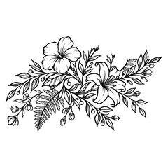 Flower Drawing Illustration