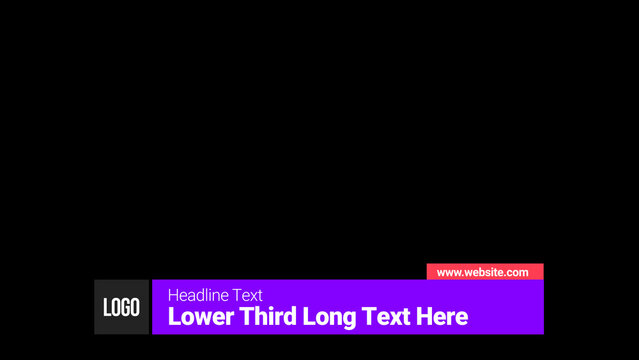 Broadcast Kinetic Lower Third 3 &ndash; Dynamic Motion Graphics Titles, Animated Typography and Transitions, Professional TV Broadcast Design Elements for Promo and Media