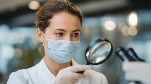 Forensic nurse conducting a sensitive medical examination and evidence collection in a private clinical setting, perfect for forensic nursing, evidence collection, specialized care, modern