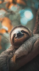 Fototapeta premium Sloth wildlife animal mammal.