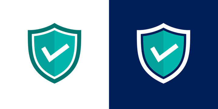 Shield icon and check mark icon indicating approval
