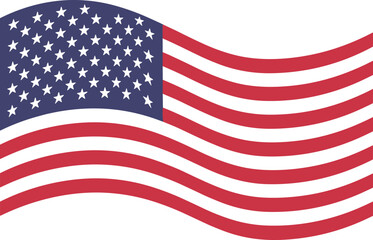 Waving American flag with stars and stripes © Nisha