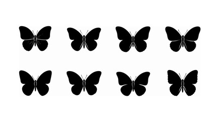 set of butterflies